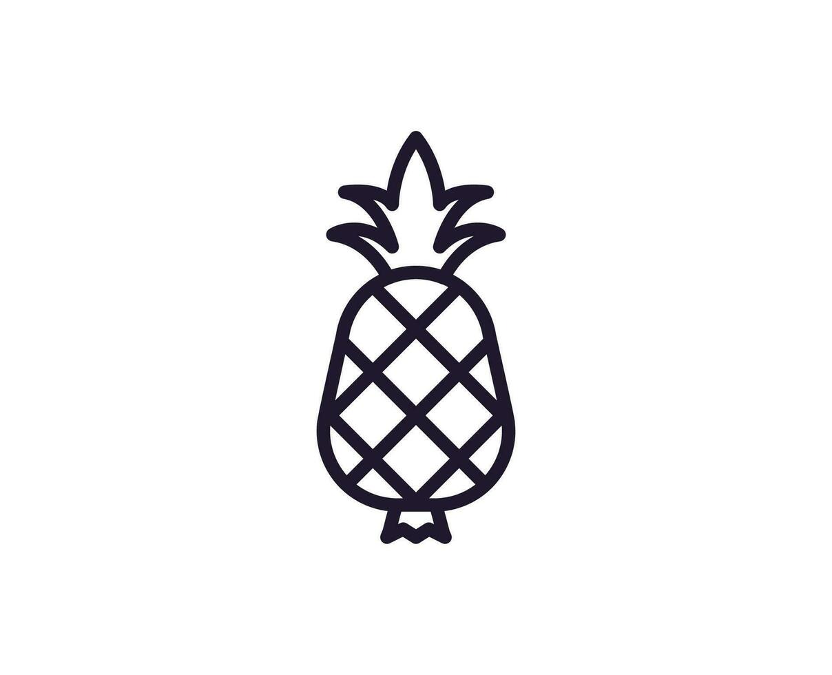 Obst unterzeichnen. minimalistisch isoliert Zeichen im Linie Stil. perfekt zum Shops, Geschäfte, Netz Websites, Anzeigen, ui. editierbar Schlaganfall. Vektor isoliert Symbol von Ananas