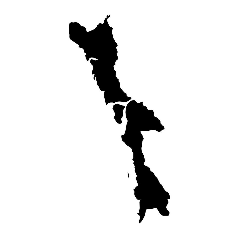 mon Region Karte, administrative Aufteilung von Myanmar. Vektor Illustration.
