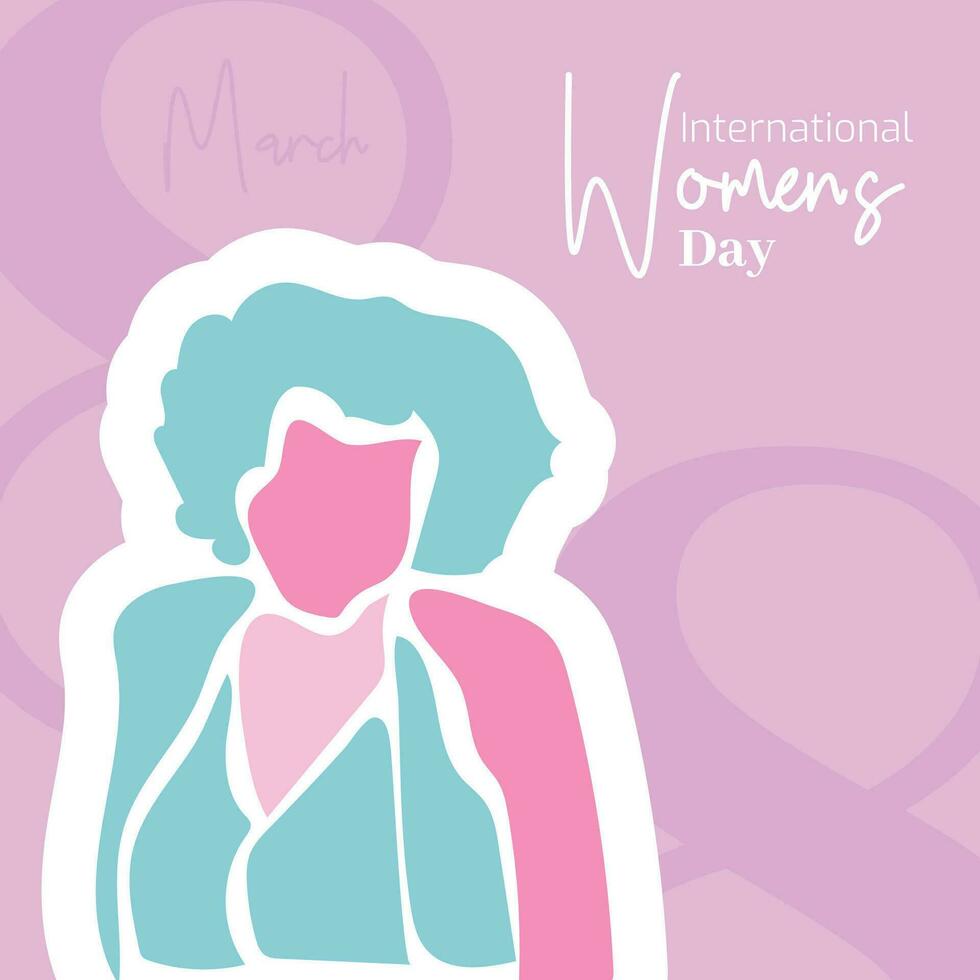 vektor platt design internationell kvinnor dag illustration