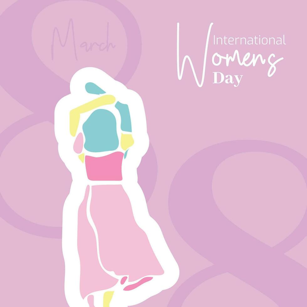 vektor platt design internationell kvinnor dag illustration