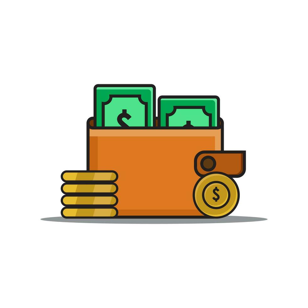 Münze Vektor Geld Brieftasche Symbol, geeignet zum Sie zu verwenden Netz, Symbol usw