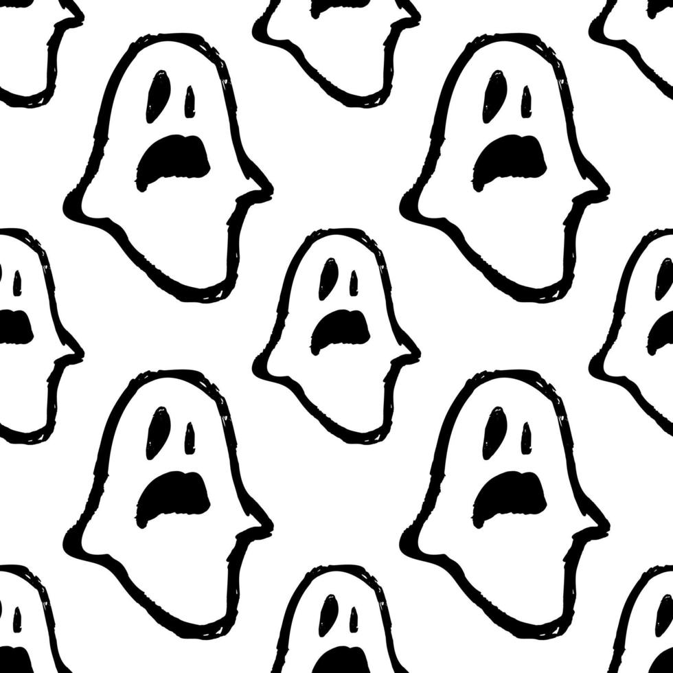 halloween spöke - sömlöst mönster. spök vektor illustration i platt stil