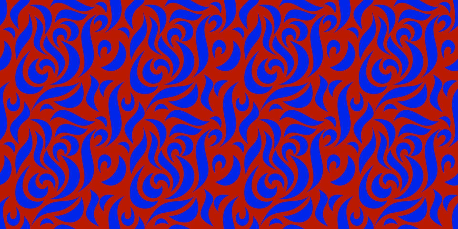 asymmetrisches Muster handgezeichnete Kunsthand. stilisierte Blumenverzierung - nahtloses Muster. glatte geschwungene Linien - ein Muster für die Innendekoration oder den Druck auf Stoff vektor