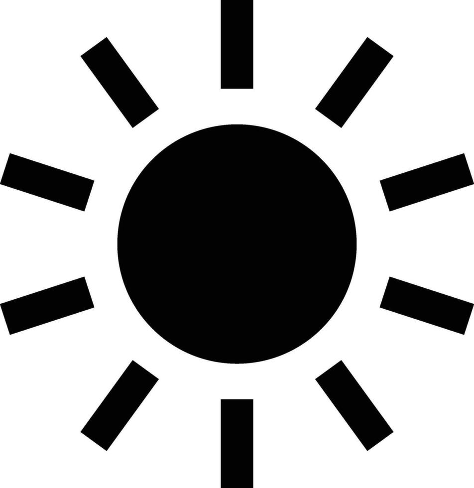 gerundet gefüllt Sonne Symbol vektor