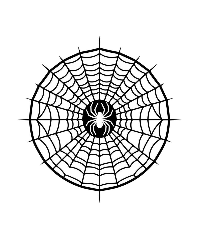 Spindel netto silhuett vektor illustration