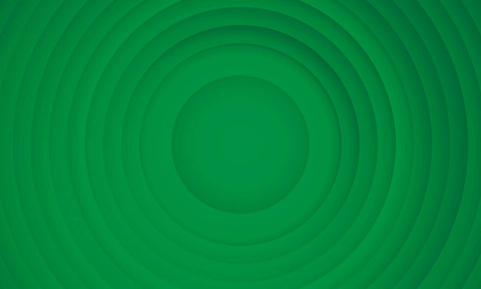 abstrakt Kreis Schichten Textur auf Grün Hintergrund mit Schatten. vektor