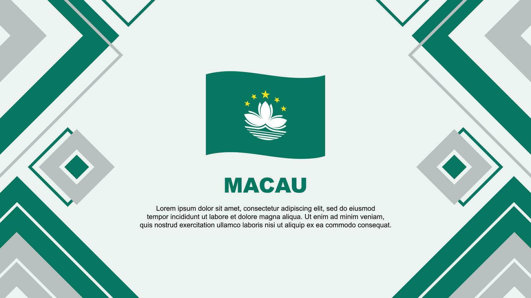 Macau Flagge abstrakt Hintergrund Design Vorlage. Macau Unabhängigkeit Tag Banner Hintergrund Vektor Illustration. Macau Hintergrund