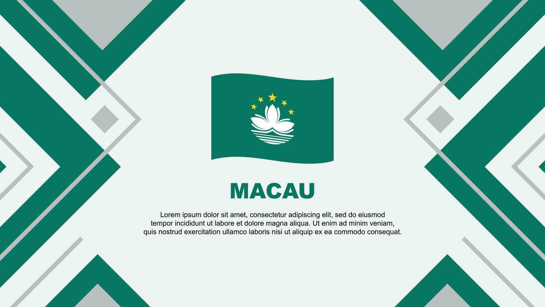 Macau Flagge abstrakt Hintergrund Design Vorlage. Macau Unabhängigkeit Tag Banner Hintergrund Vektor Illustration. Macau Illustration