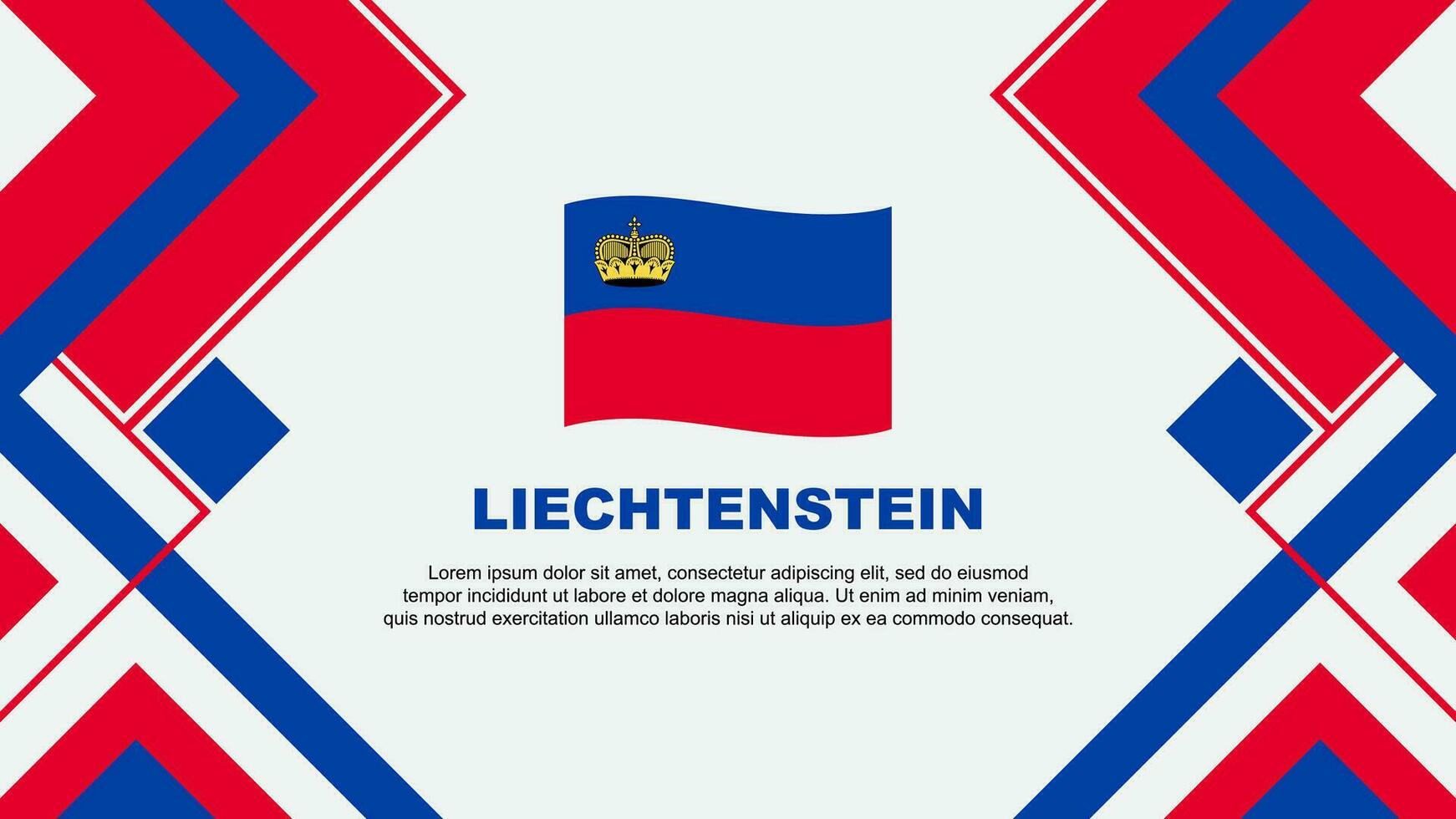 Liechtenstein Flagge abstrakt Hintergrund Design Vorlage. Liechtenstein Unabhängigkeit Tag Banner Hintergrund Vektor Illustration. Liechtenstein Banner