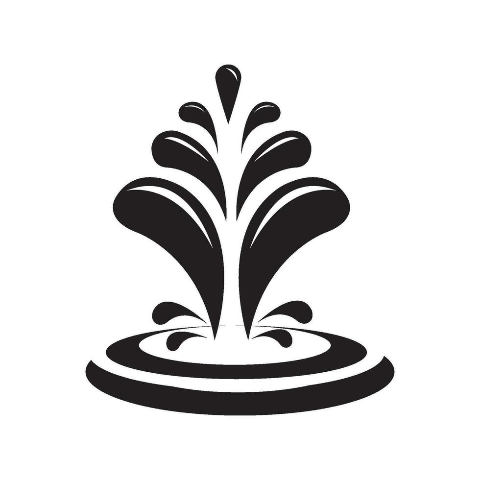 vatten fontän ikon logotyp vektor design mall