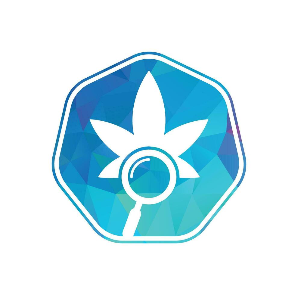 Cannabis Suche Logo Design Vektor Vorlage.