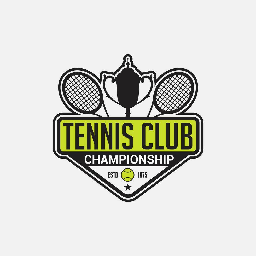 Tennis Logo Abzeichen und Aufkleber vektor