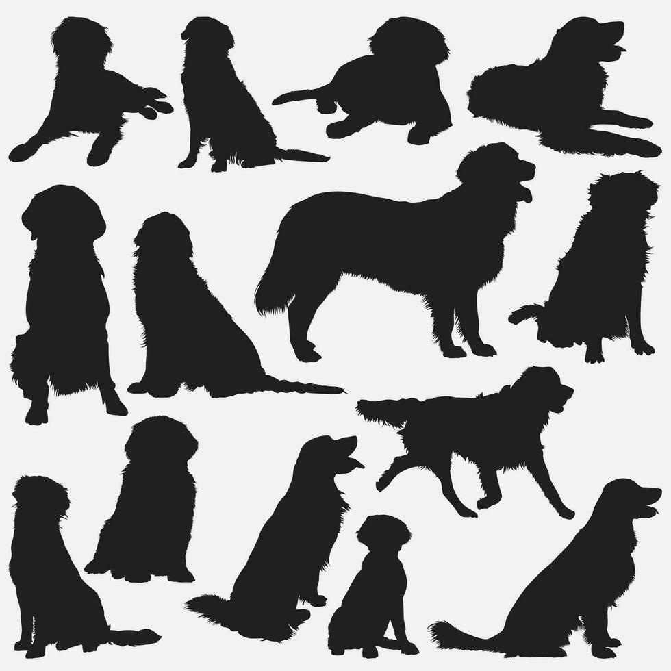 golden Retriever Silhouette einstellen vektor