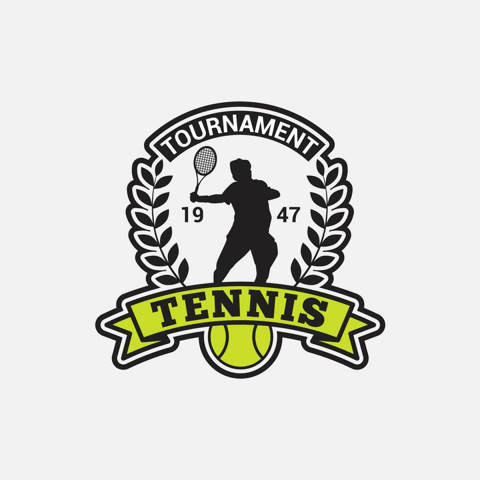 Tennis Logo Abzeichen und Aufkleber vektor