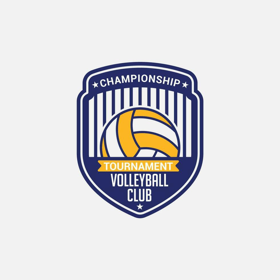 Volleyball Logo Abzeichen und Aufkleber vektor