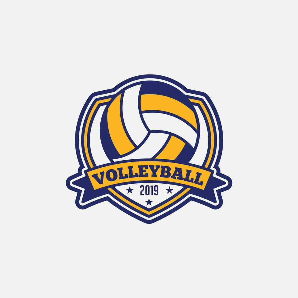 Volleyball Logo Abzeichen und Aufkleber vektor