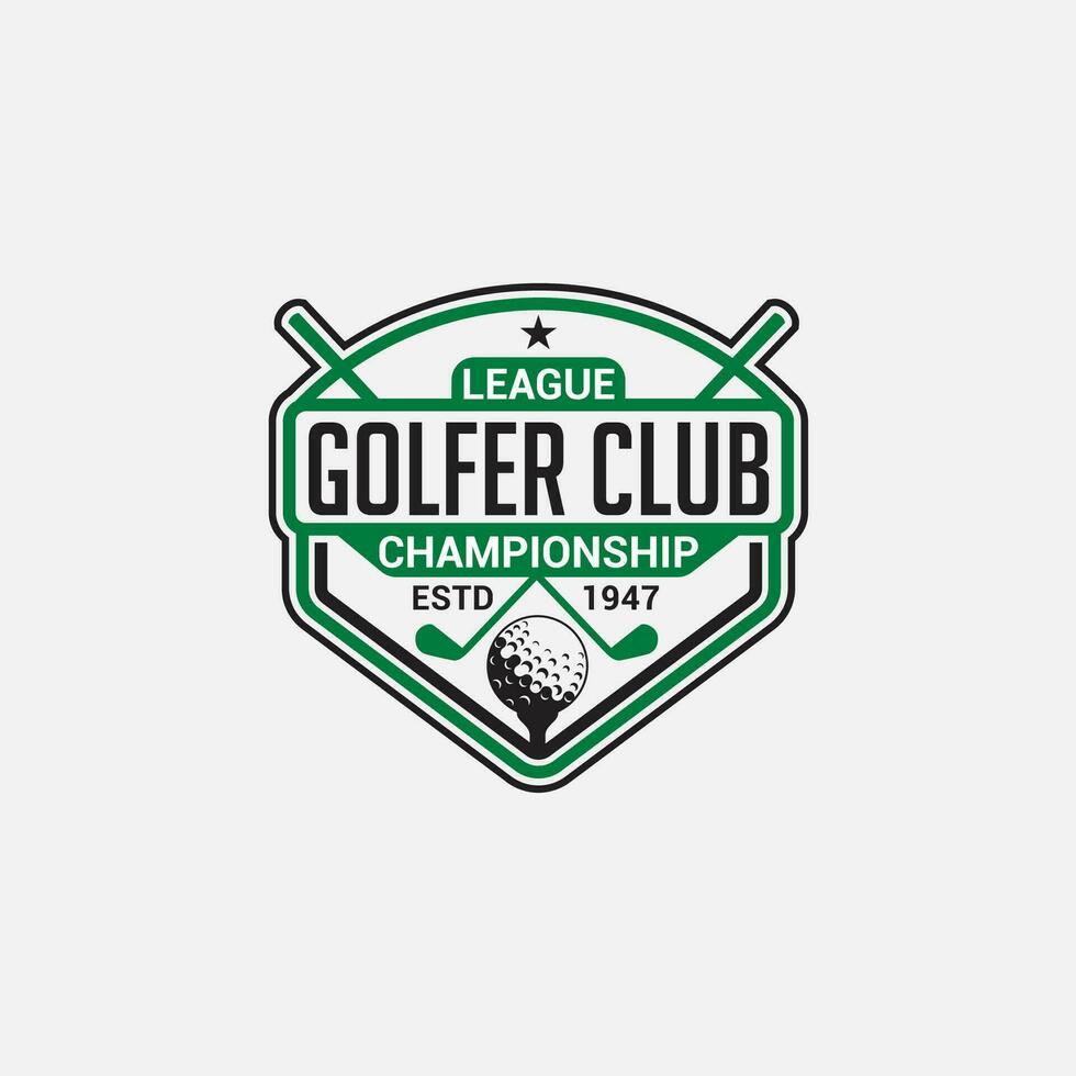Golf Logo Abzeichen und Aufkleber vektor