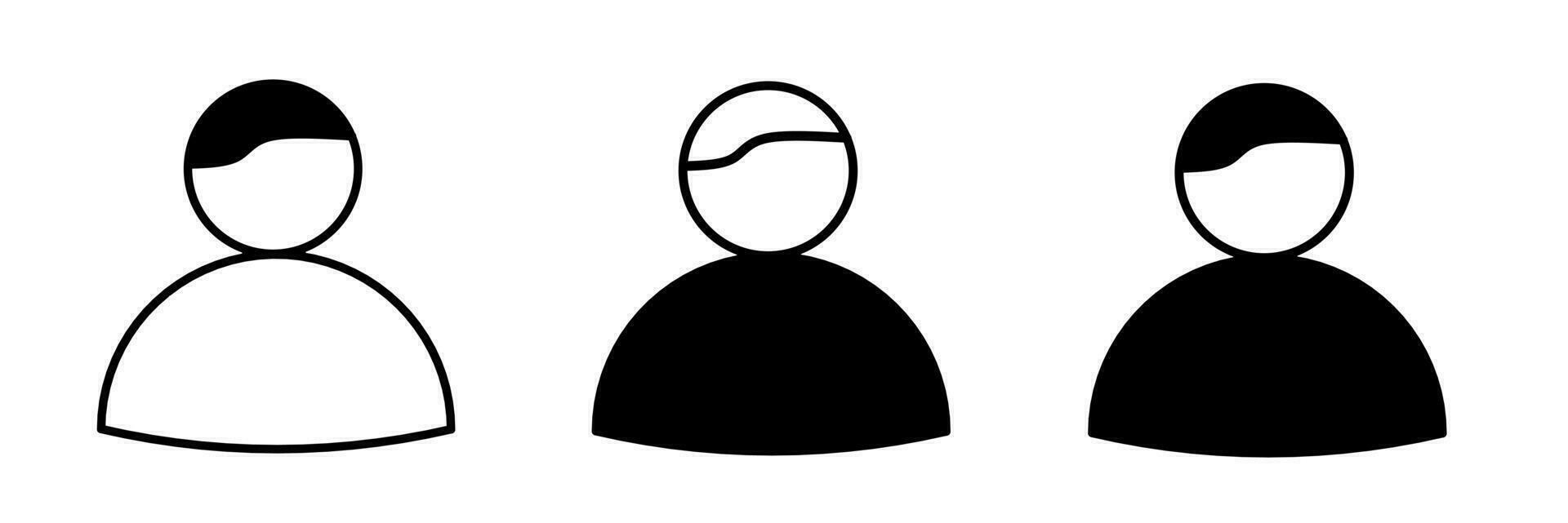 Profil Illustration. Profil Symbol Vektor Satz. Design zum Geschäft. Lager Vektor.