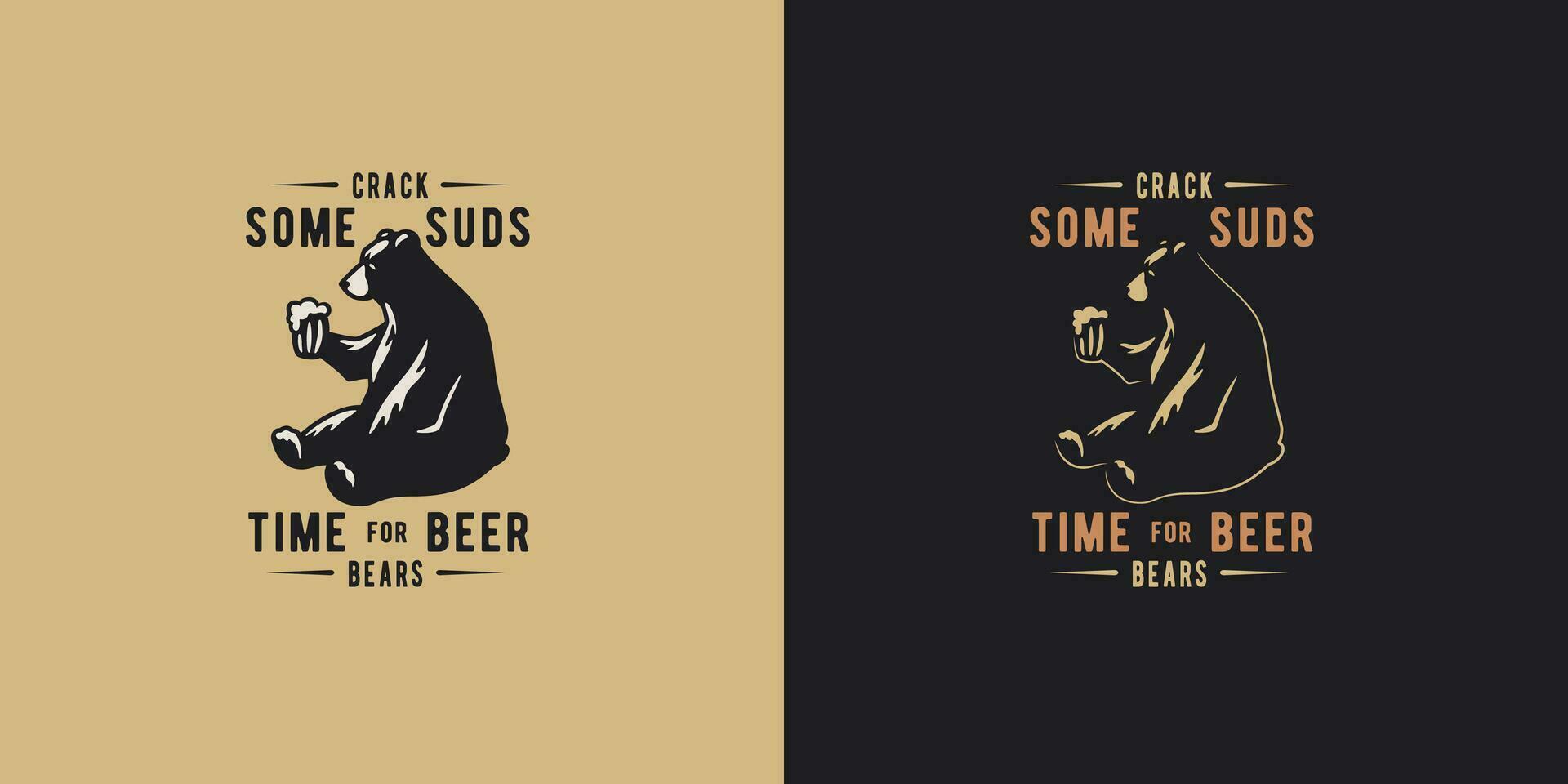 Bier Bär zum Bar. brauen Design zum Kunst Brauerei vektor