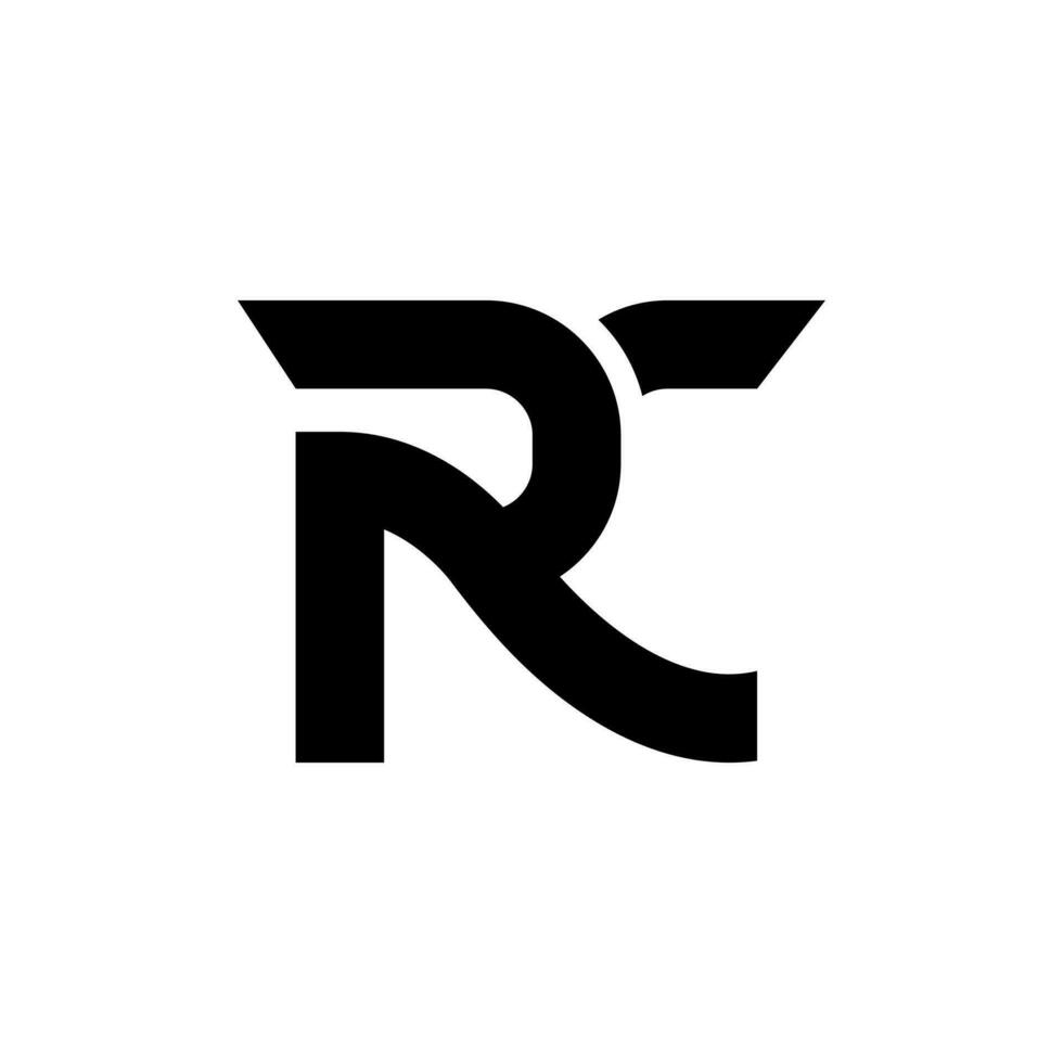 brev rc eller cr första kreativ unik abstrakt monogram logotyp design begrepp vektor