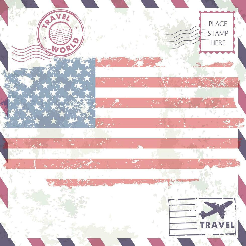 retro Briefumschlag Hintergrund Design vektor