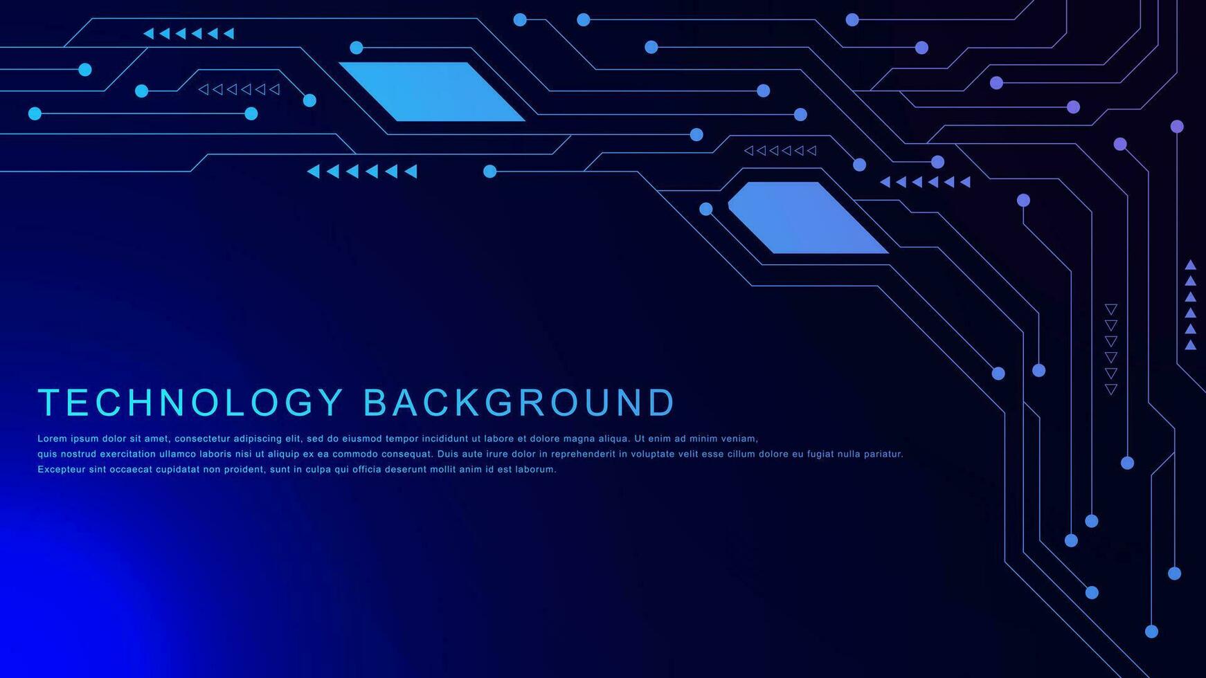 Blau elektronisch Schaltkreis Tafel Textur. Digital Technologie, Maschinenbau, Netzwerk Verbindung und Kommunikation Konzept Hintergrund. Vektor Illustration.