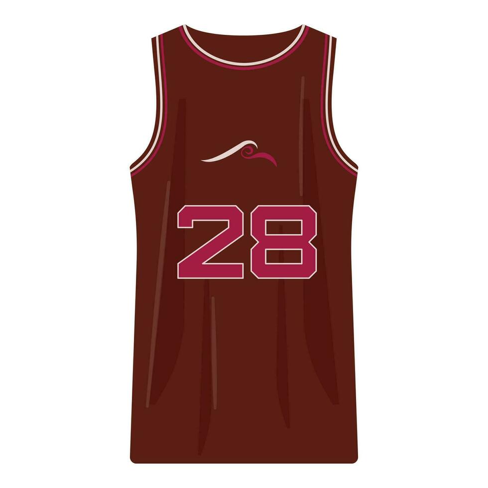 Basketball Spiel Jersey Symbol Karikatur Vektor. abspielen Uniform vektor