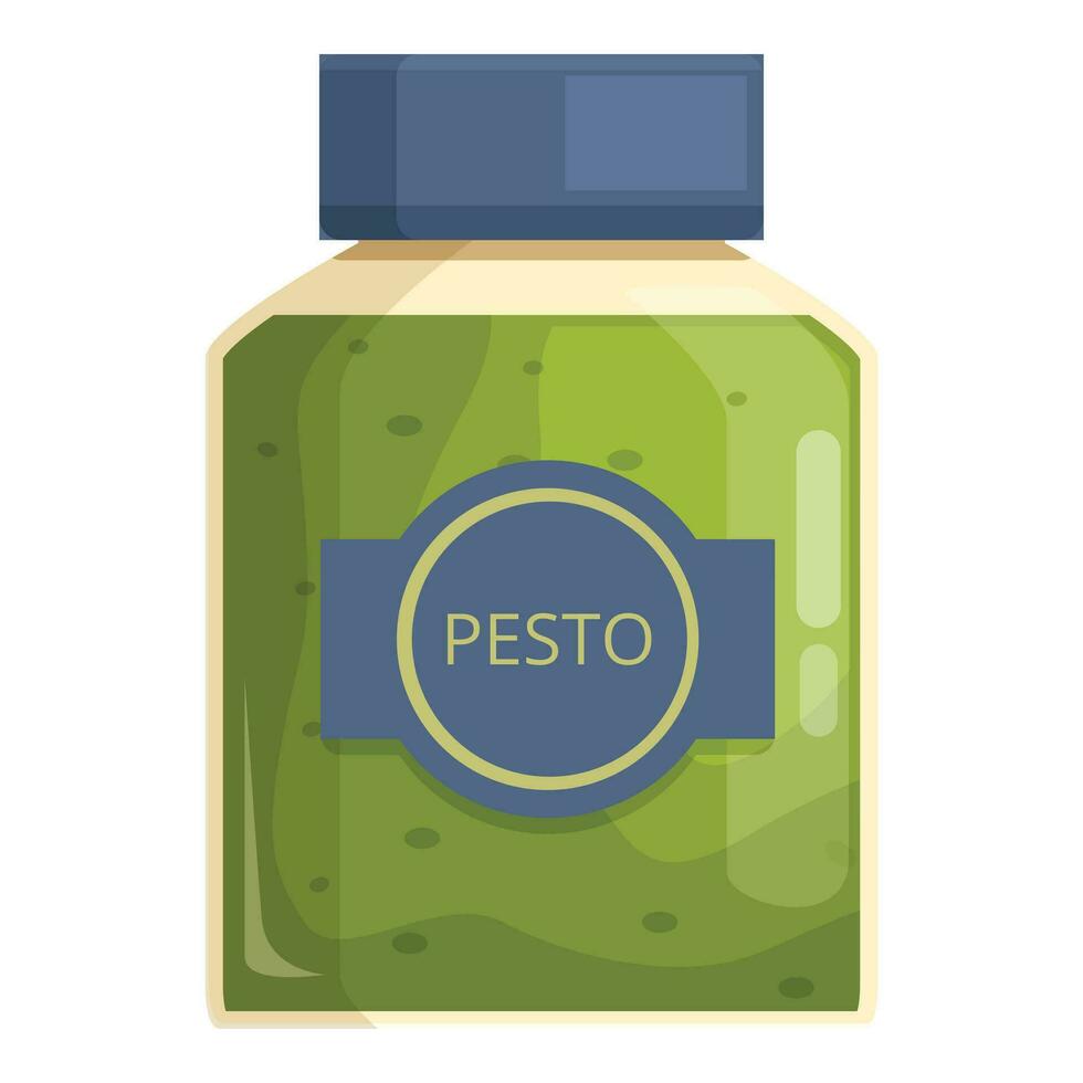 Pesto Topf Symbol Karikatur Vektor. Würze gemischt Becher vektor