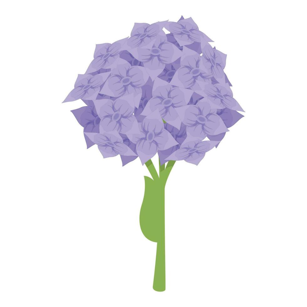 Frühling Hortensie Symbol Karikatur Vektor. Blume Liebe Blumen- vektor