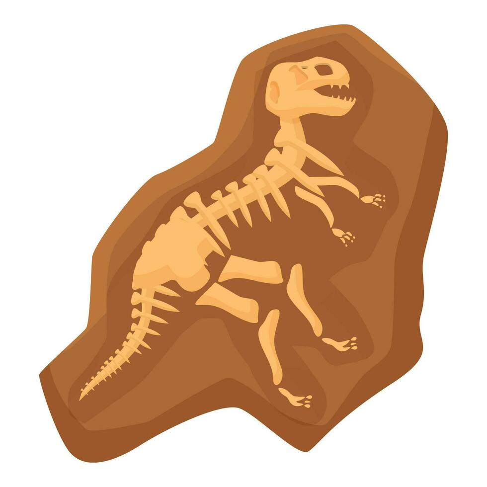 Dinosaurier Evolution Schlamm Schicht Symbol Karikatur Vektor. Biologie Museum vektor