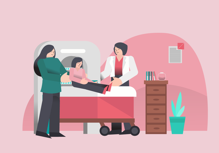 Medizinische Überprüfung für Gesundheitswesen an der Klinik-Vektor-Illustration vektor