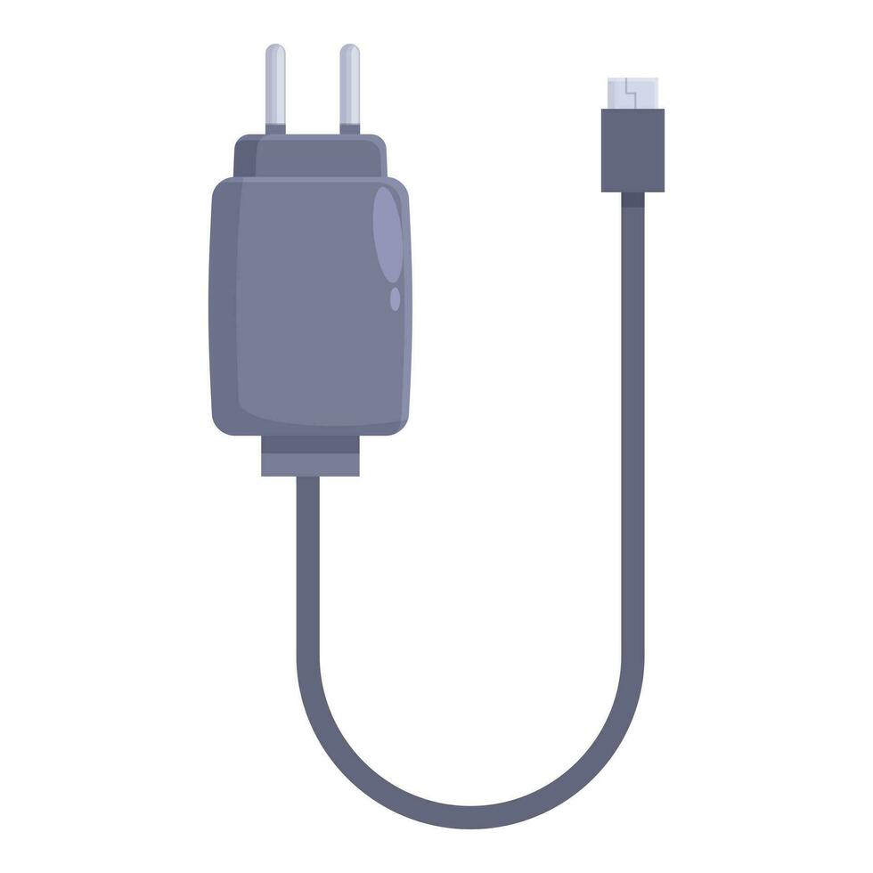 Neu Telefon Ladegerät Symbol Karikatur Vektor. Stecker Adapter vektor