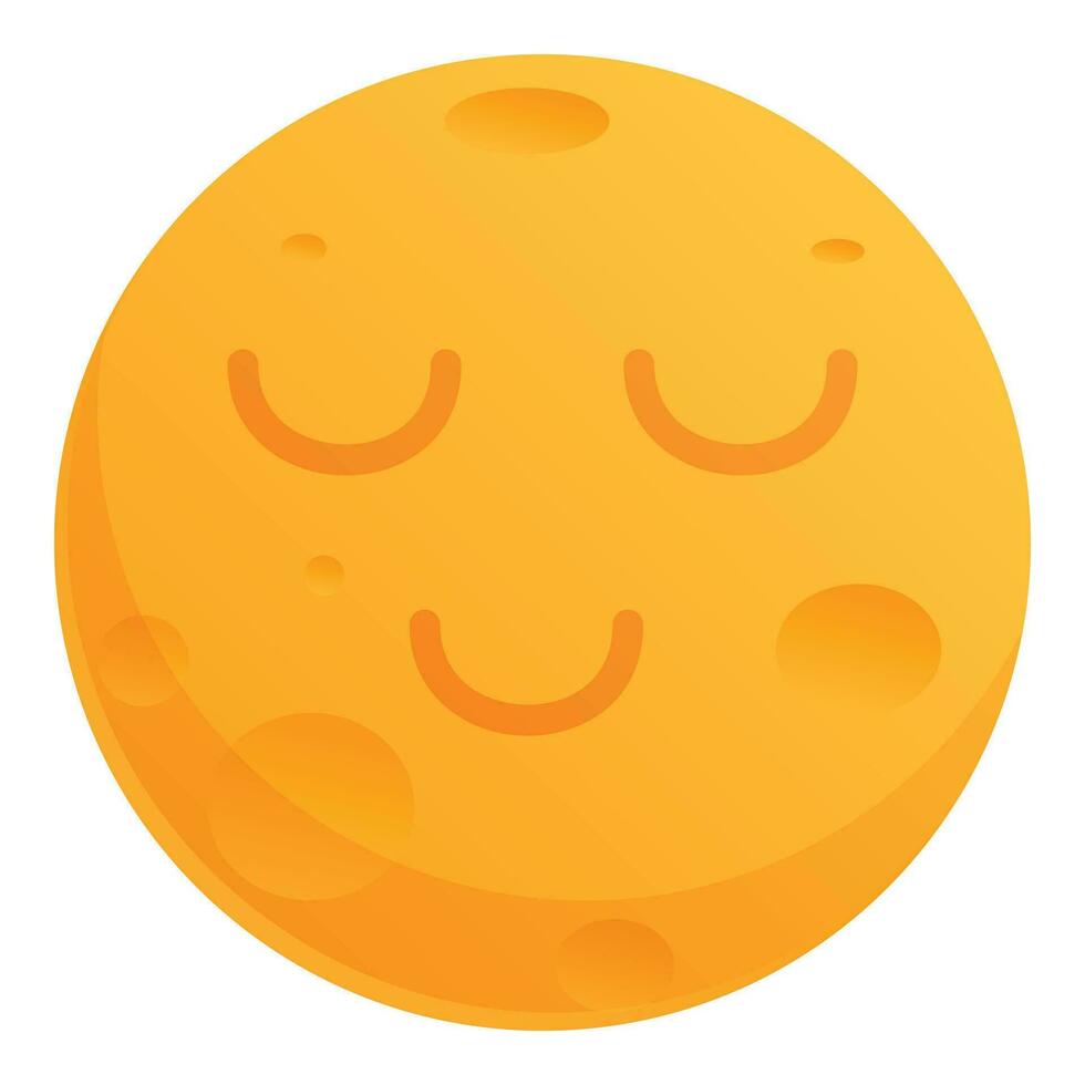 vaggvisa leende sovande måne ikon tecknad serie vektor. gungande barn vektor
