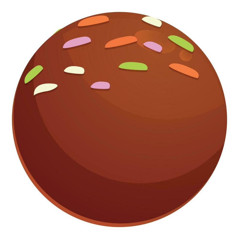 gourmet kakao bomba ikon tecknad serie vektor. boll efterrätt vektor