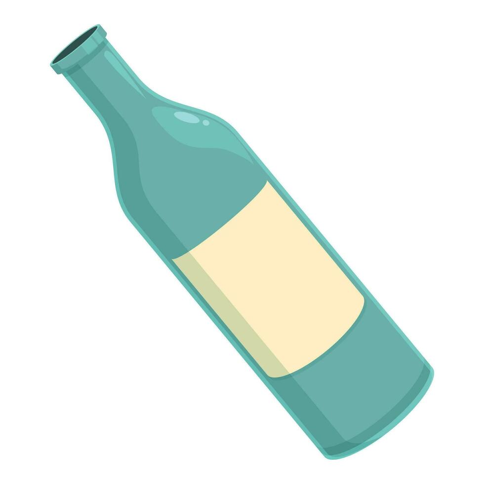 glas flaska sopor ikon tecknad serie vektor. återvinna glas vektor