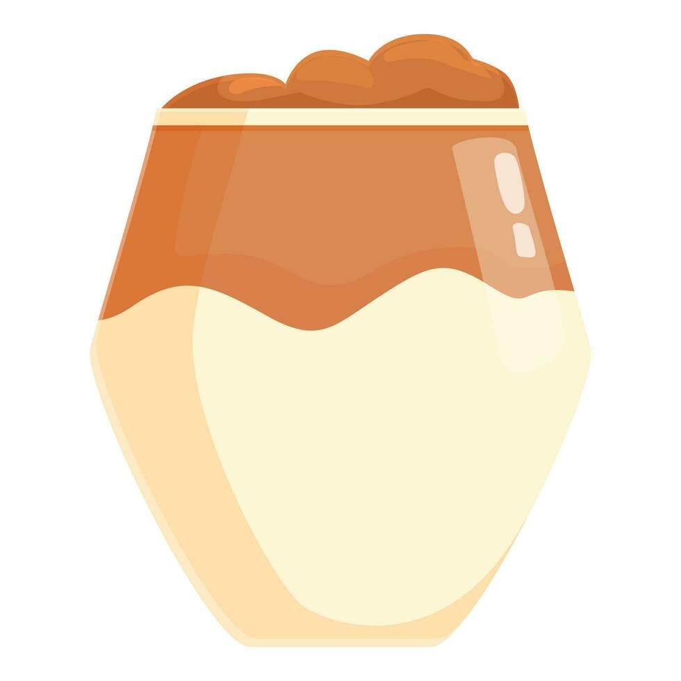 dalgona kaffe ikon tecknad serie vektor. is cocktail vektor