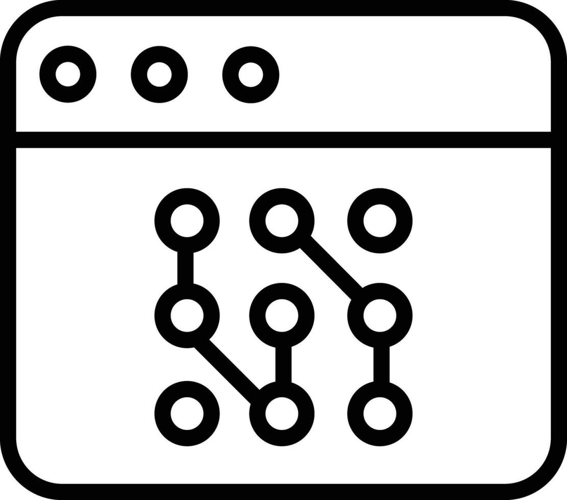 Netz Technologien Gliederung Vektor Illustration Symbol