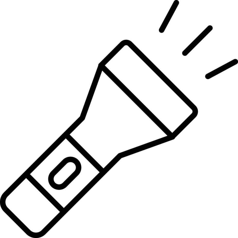 Fackel Licht Gliederung Vektor Illustration Symbol