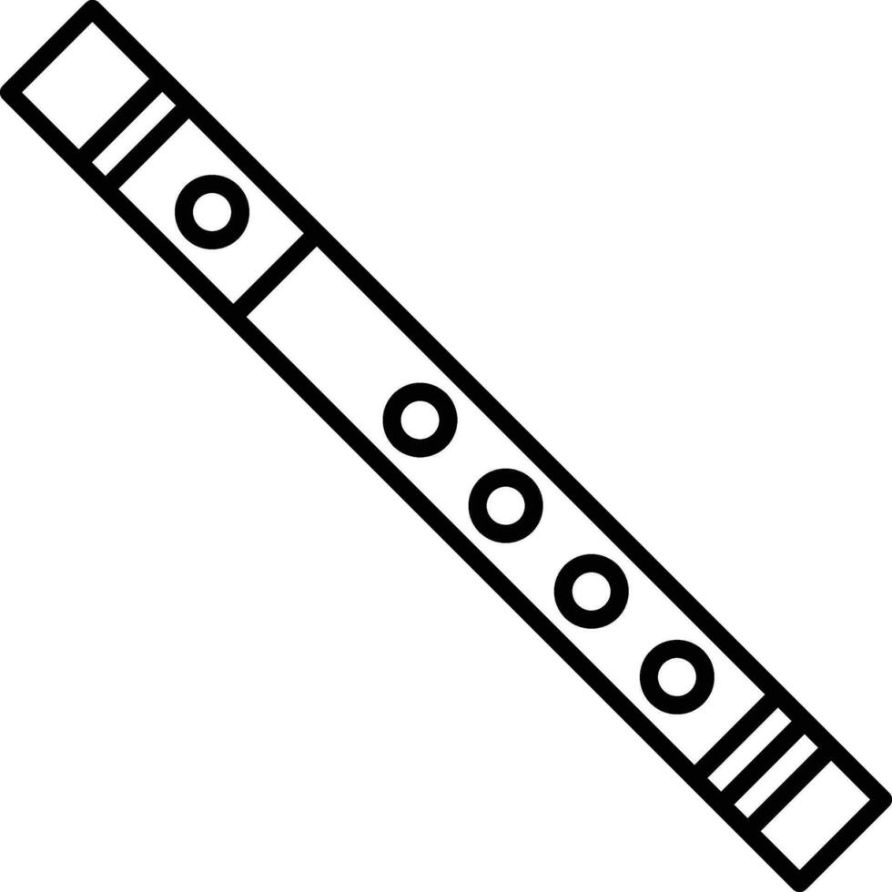 Flöte Gliederung Vektor Illustration Symbol