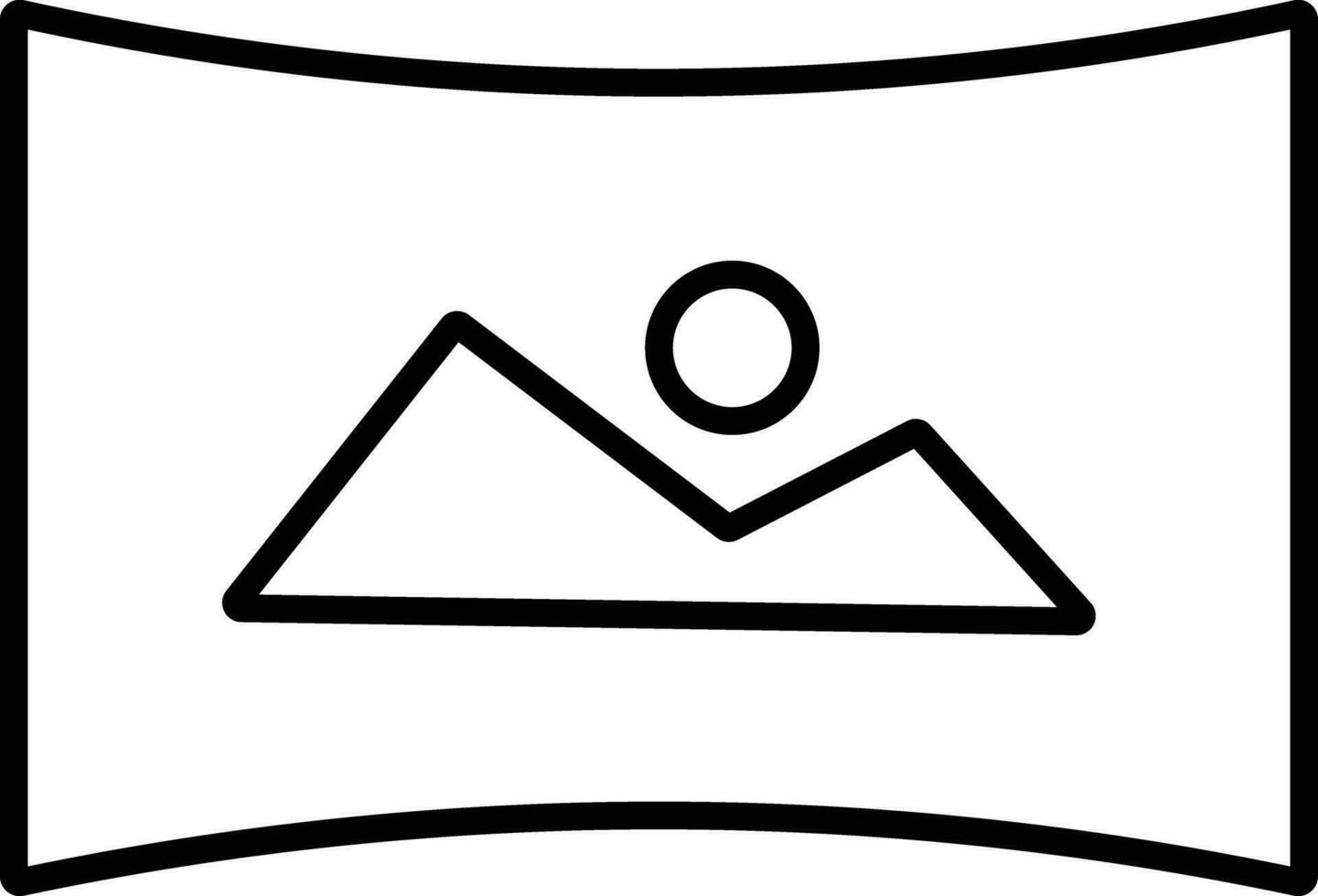Panorama Gliederung Vektor Illustration Symbol