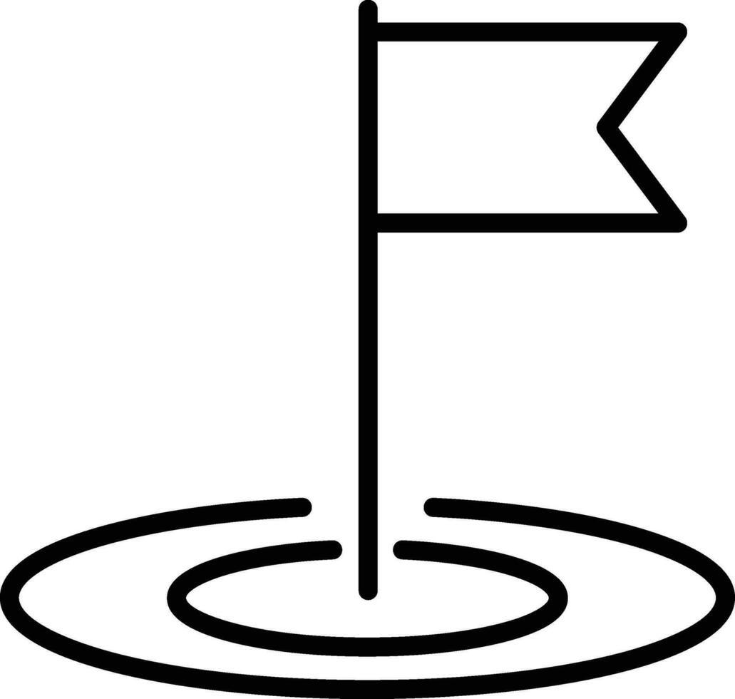 Benutzer Flagge Gliederung Vektor Illustration Symbol