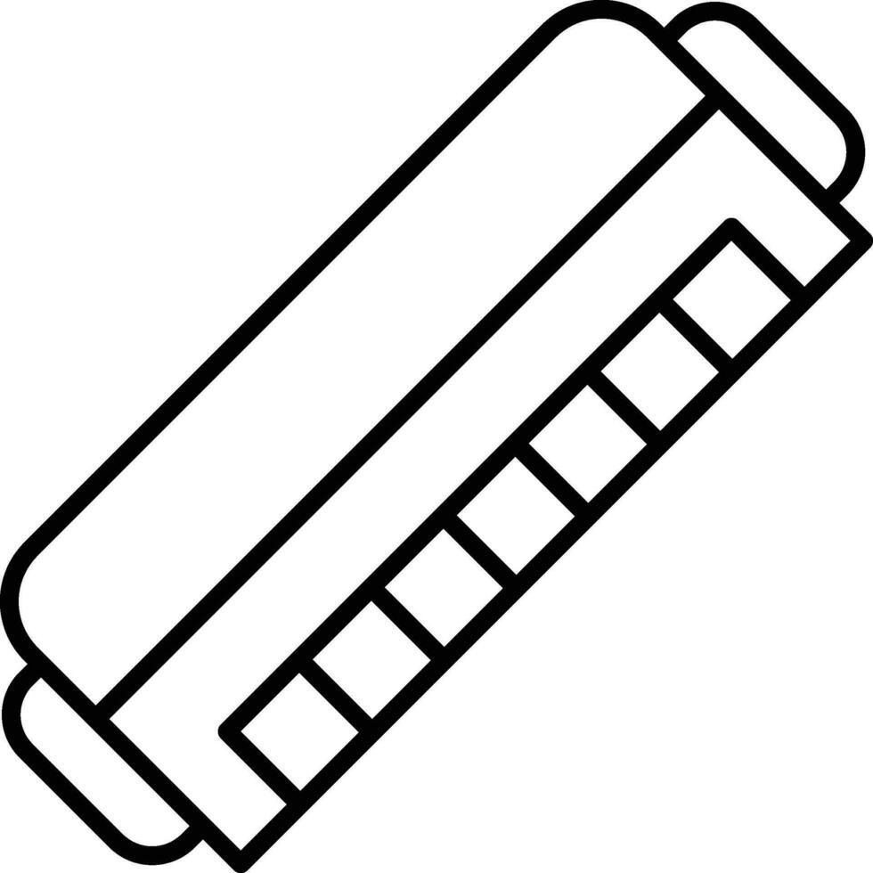 Mundharmonika Gliederung Vektor Illustration Symbol