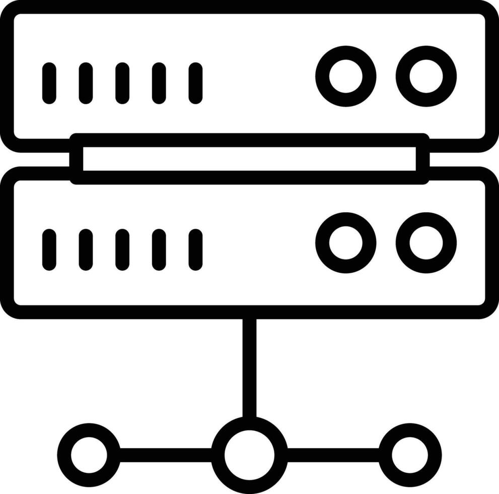 Server Gliederung Vektor Illustration Symbol