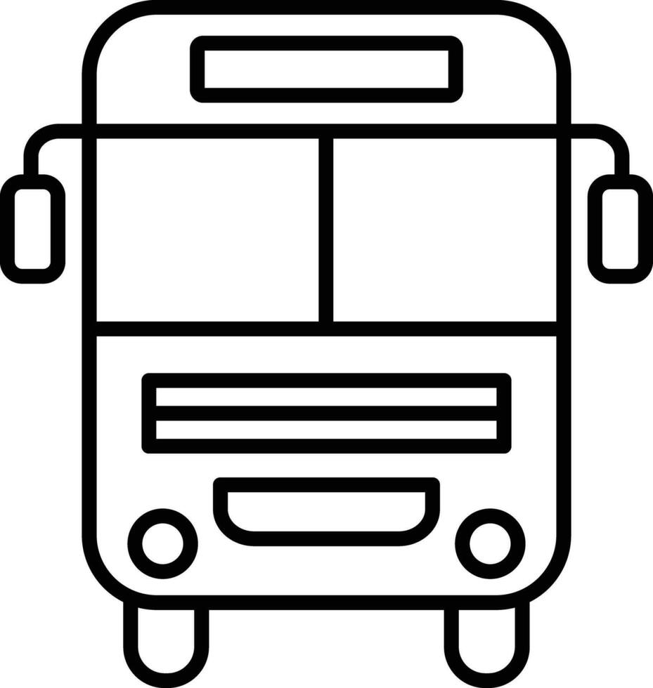 buss översikt vektor illustration ikon