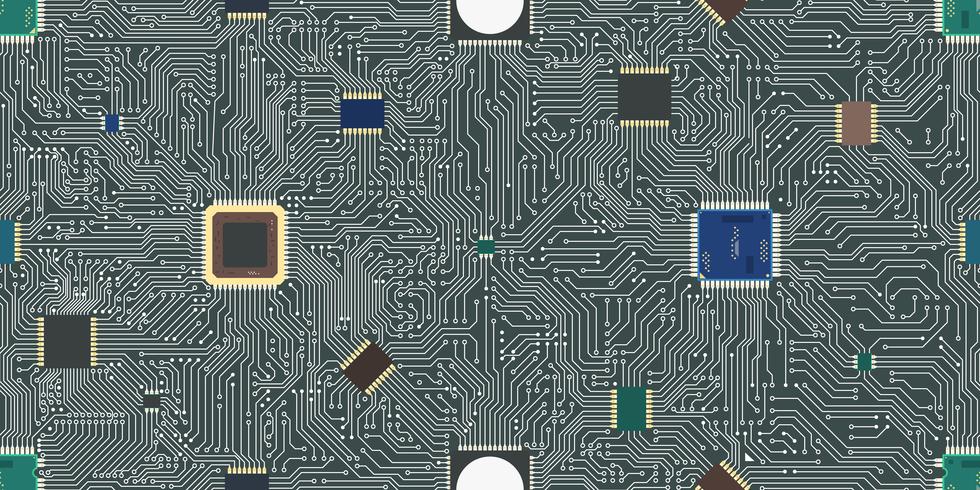 Nahtloser Hintergrund der EPS-Motherboardzusammenfassung. vektor