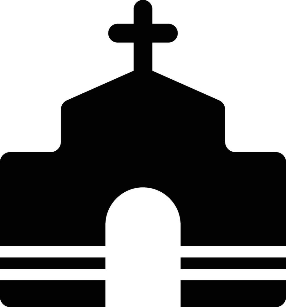 gerundet gefüllt Kirche Symbol vektor