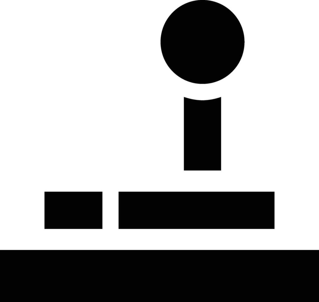 gerundet gefüllt Joystick Symbol vektor