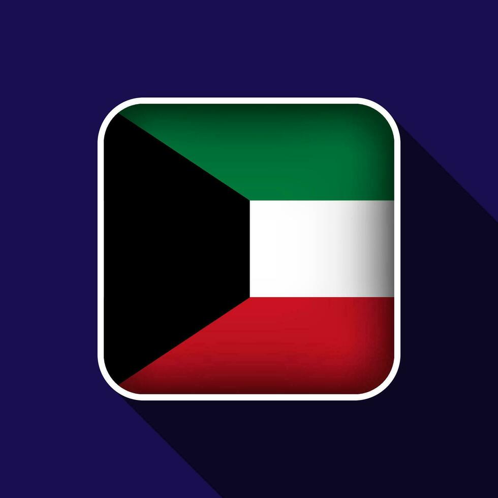 eben Kuwait Flagge Hintergrund Vektor Illustration