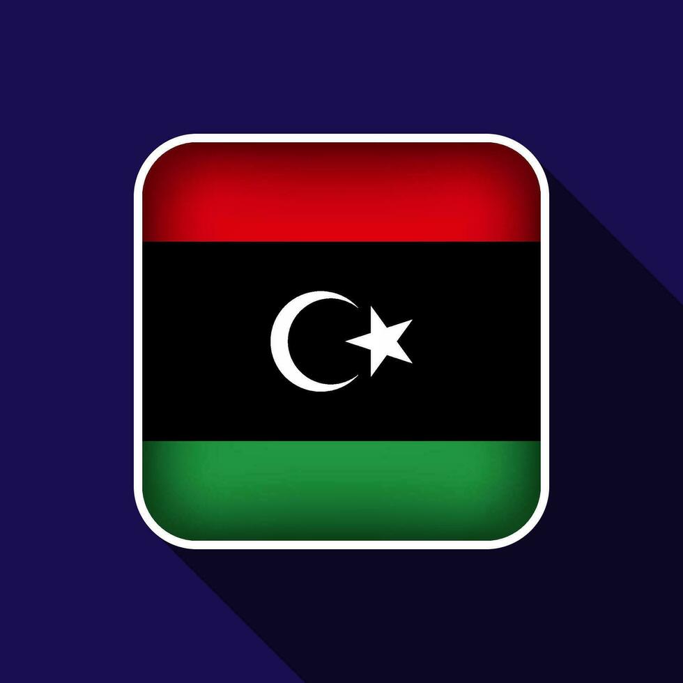 eben Libyen Flagge Hintergrund Vektor Illustration