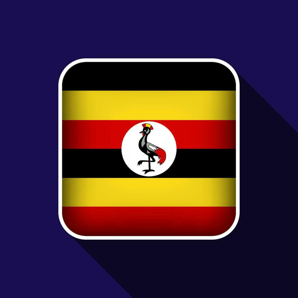 eben Uganda Flagge Hintergrund Vektor Illustration